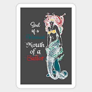 Mermaid with sailor mouth Magnet